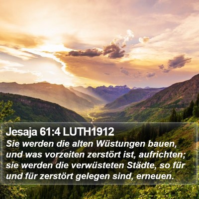 Jesaja 61:4 LUTH1912 Bible Verse Image