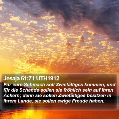 Jesaja 61:7 LUTH1912 Bible Verse Image