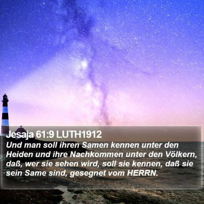 Jesaja 61:9 LUTH1912 Bible Verse Image