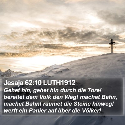 Jesaja 62:10 LUTH1912 Bible Verse Image