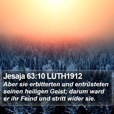 Jesaja 63:10 LUTH1912 Bible Verse Image