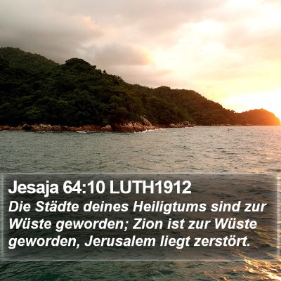 Jesaja 64:10 LUTH1912 Bible Verse Image