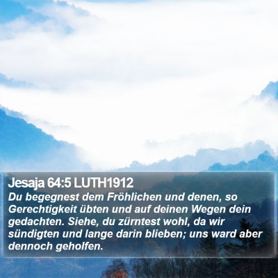 Jesaja 64:5 LUTH1912 Bible Verse Image