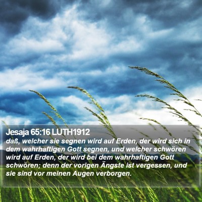 Jesaja 65:16 LUTH1912 Bible Verse Image