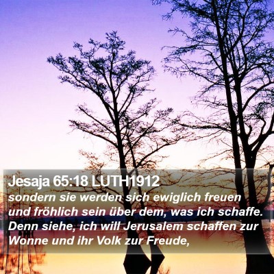 Jesaja 65:18 LUTH1912 Bible Verse Image
