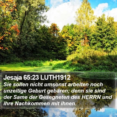 Jesaja 65:23 LUTH1912 Bible Verse Image