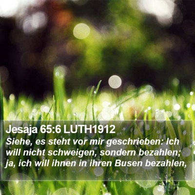 Jesaja 65:6 LUTH1912 Bible Verse Image