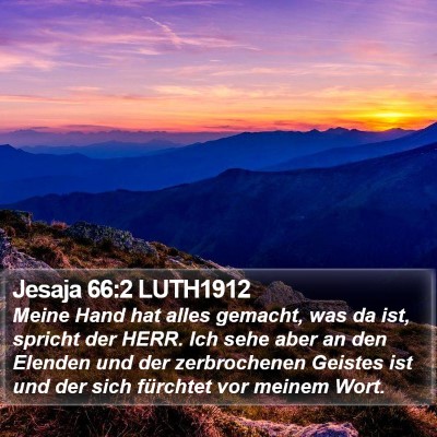 Jesaja 66:2 LUTH1912 Bible Verse Image