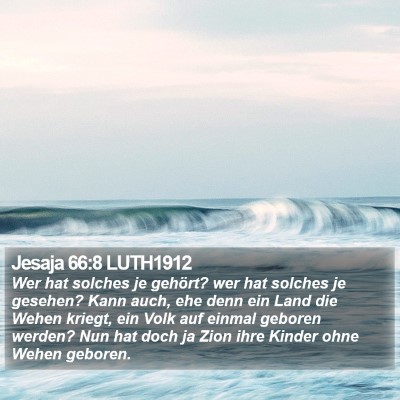 Jesaja 66:8 LUTH1912 Bible Verse Image