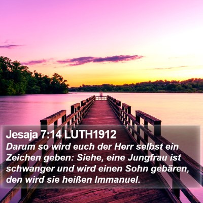 Jesaja 7:14 LUTH1912 Bible Verse Image
