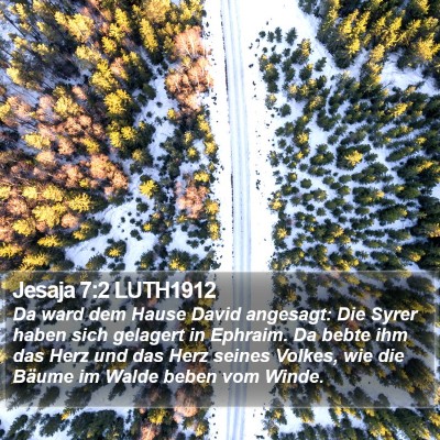 Jesaja 7:2 LUTH1912 Bible Verse Image