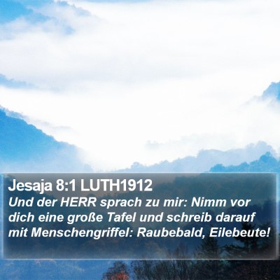 Jesaja 8:1 LUTH1912 Bible Verse Image