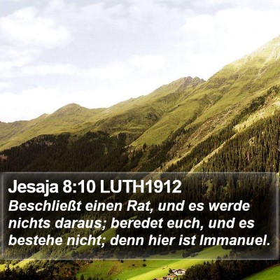 Jesaja 8:10 LUTH1912 Bible Verse Image