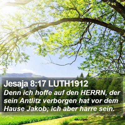Jesaja 8:17 LUTH1912 Bible Verse Image