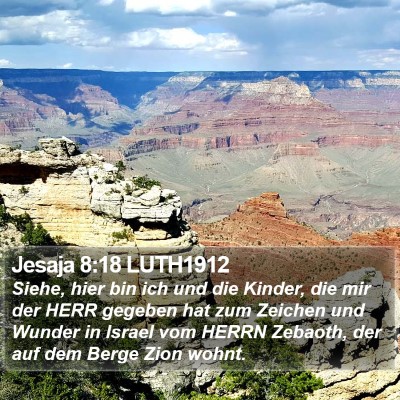 Jesaja 8:18 LUTH1912 Bible Verse Image