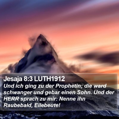 Jesaja 8:3 LUTH1912 Bible Verse Image