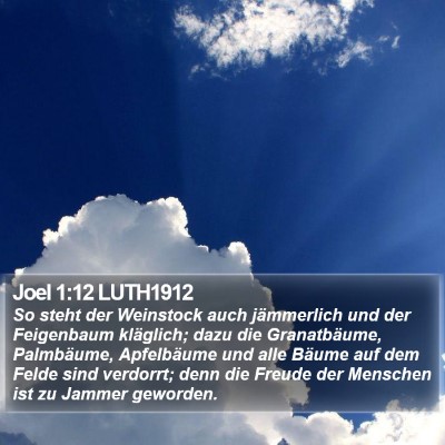 Joel 1:12 LUTH1912 Bible Verse Image