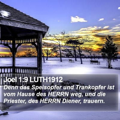 Joel 1:9 LUTH1912 Bible Verse Image