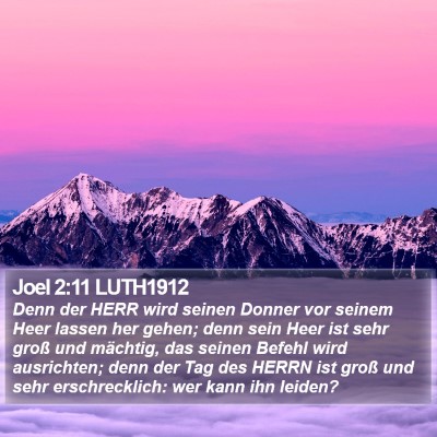 Joel 2:11 LUTH1912 Bible Verse Image