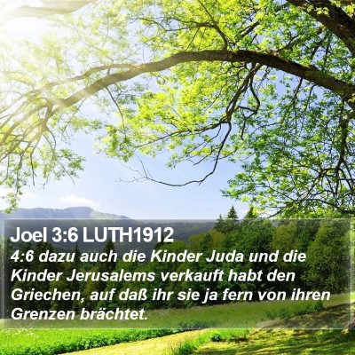 Joel 3:6 LUTH1912 Bible Verse Image
