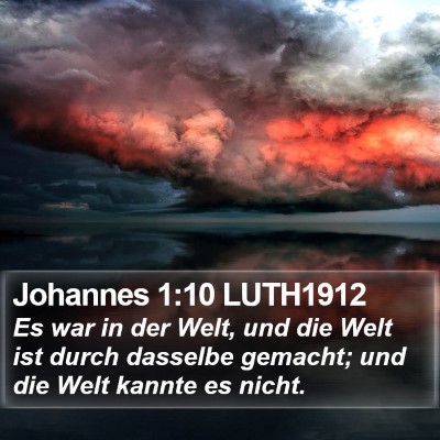 Johannes 1:10 LUTH1912 Bible Verse Image