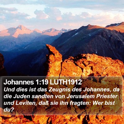 Johannes 1:19 LUTH1912 Bible Verse Image