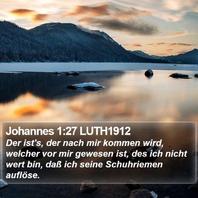 Johannes 1:27 LUTH1912 Bible Verse Image
