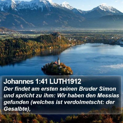 Johannes 1:41 LUTH1912 Bible Verse Image