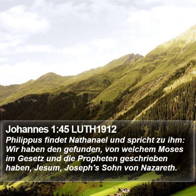 Johannes 1:45 LUTH1912 Bible Verse Image