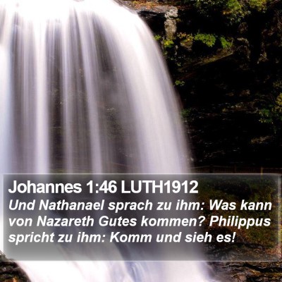 Johannes 1:46 LUTH1912 Bible Verse Image