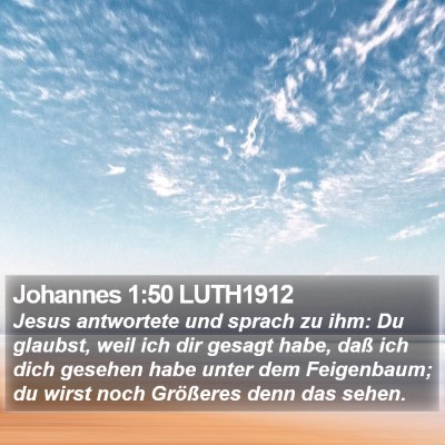 Johannes 1:50 LUTH1912 Bible Verse Image