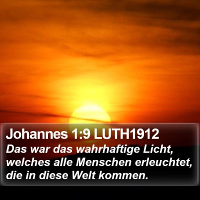 Johannes 1:9 LUTH1912 Bible Verse Image