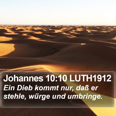 Johannes 10:10 LUTH1912 Bible Verse Image