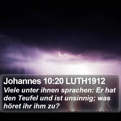 Johannes 10:20 LUTH1912 Bible Verse Image