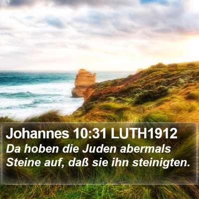 Johannes 10:31 LUTH1912 Bible Verse Image