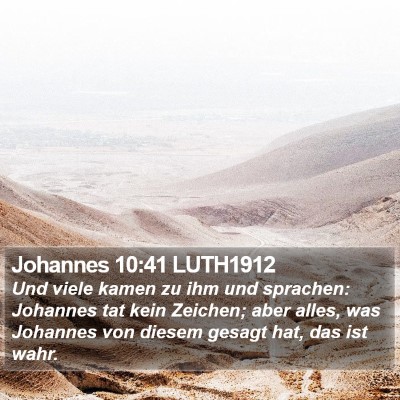Johannes 10:41 LUTH1912 Bible Verse Image