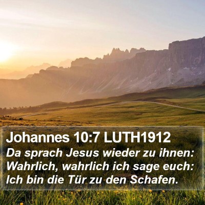 Johannes 10:7 LUTH1912 Bible Verse Image