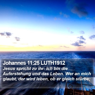 Johannes 11:25 LUTH1912 Bible Verse Image