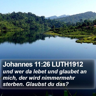 Johannes 11:26 LUTH1912 Bible Verse Image