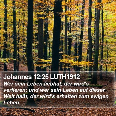 Johannes 12:25 LUTH1912 Bible Verse Image
