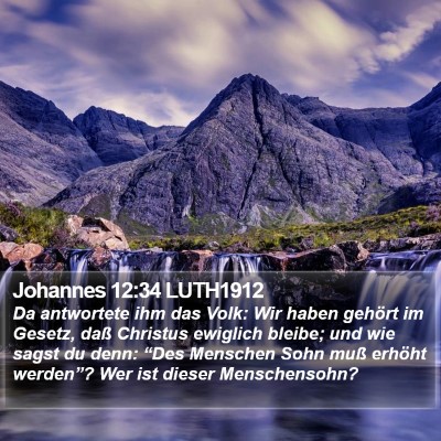 Johannes 12:34 LUTH1912 Bible Verse Image