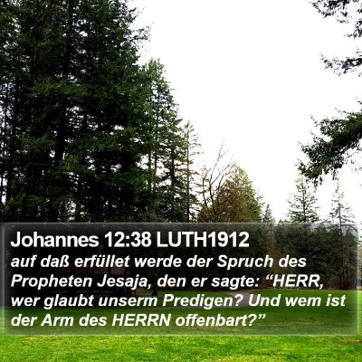 Johannes 12:38 LUTH1912 Bible Verse Image