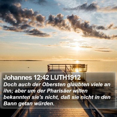 Johannes 12:42 LUTH1912 Bible Verse Image