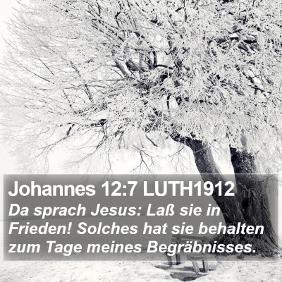 Johannes 12:7 LUTH1912 Bible Verse Image