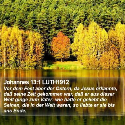 Johannes 13:1 LUTH1912 Bible Verse Image