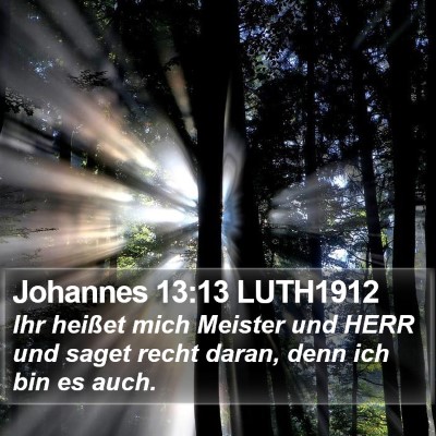 Johannes 13:13 LUTH1912 Bible Verse Image