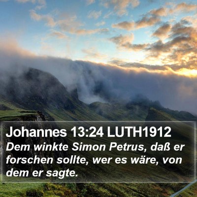 Johannes 13:24 LUTH1912 Bible Verse Image