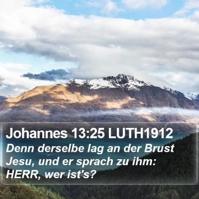 Johannes 13:25 LUTH1912 Bible Verse Image