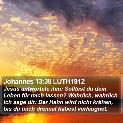 Johannes 13:38 LUTH1912 Bible Verse Image