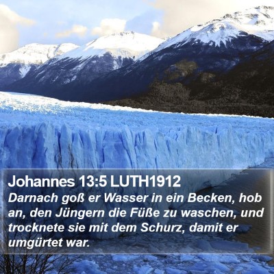Johannes 13:5 LUTH1912 Bible Verse Image